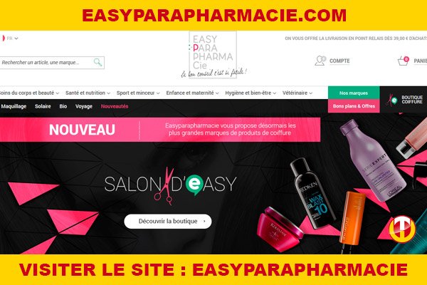 Site internet : Easyparapharmacie